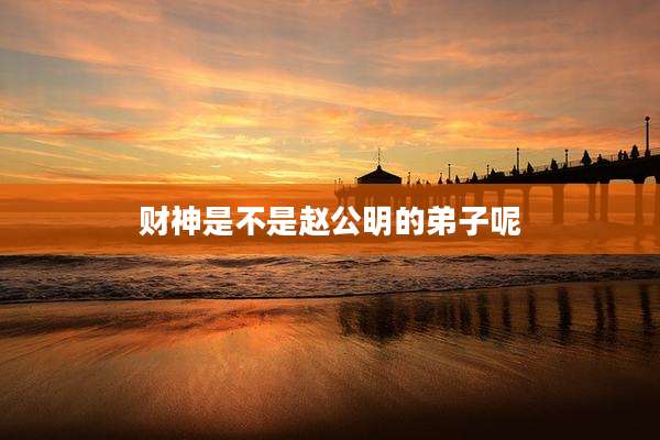 财神是不是赵公明的弟子呢