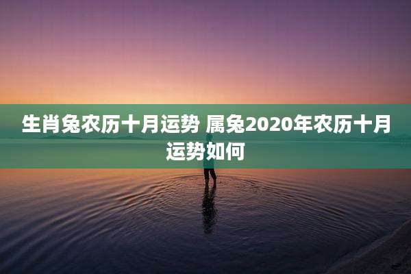 生肖兔农历十月运势 属兔2020年农历十月运势如何