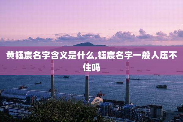黄钰宸名字含义是什么,钰宸名字一般人压不住吗