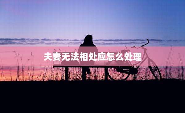 夫妻无法相处应怎么处理