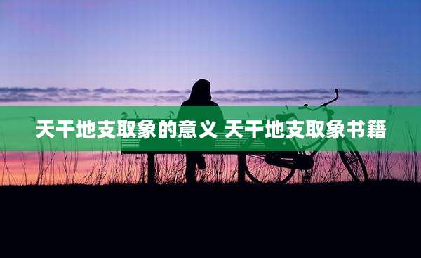 天干地支取象的意义 天干地支取象书籍