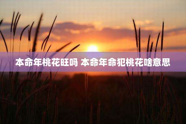 本命年桃花旺吗 本命年命犯桃花啥意思