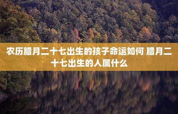 农历腊月二十七出生的孩子命运如何 腊月二十七出生的人属什么