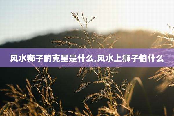 风水狮子的克星是什么,风水上狮子怕什么