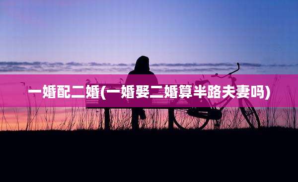 一婚配二婚(一婚娶二婚算半路夫妻吗)