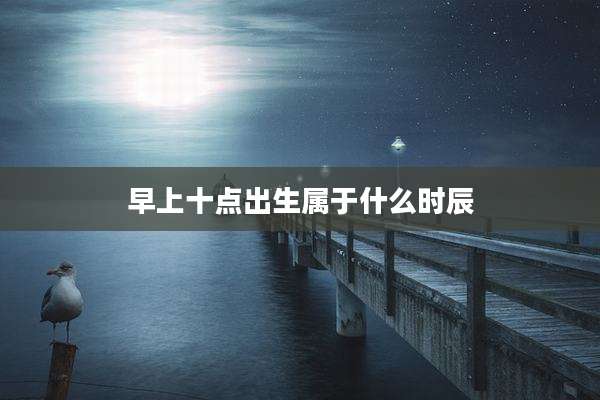 早上十点出生属于什么时辰