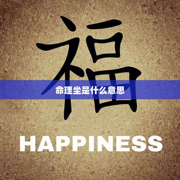 命理坐是什么意思