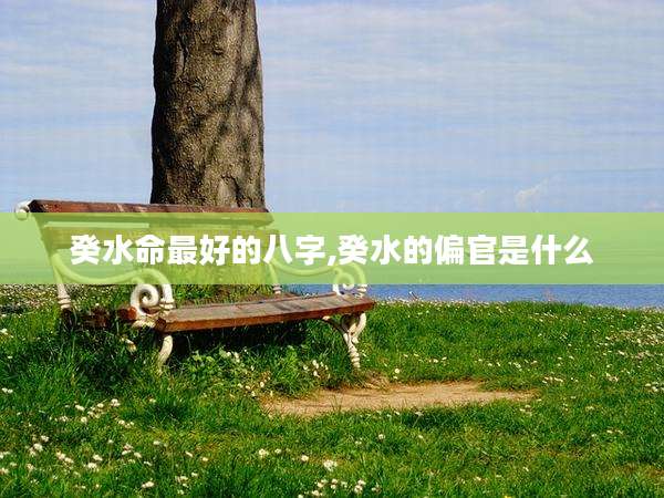 癸水命最好的八字,癸水的偏官是什么