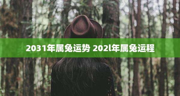 2031年属兔运势 202l年属兔运程