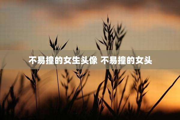 不易撞的女生头像 不易撞的女头