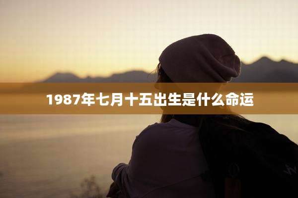1987年七月十五出生是什么命运