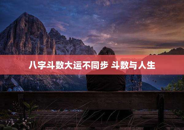 八字斗数大运不同步 斗数与人生