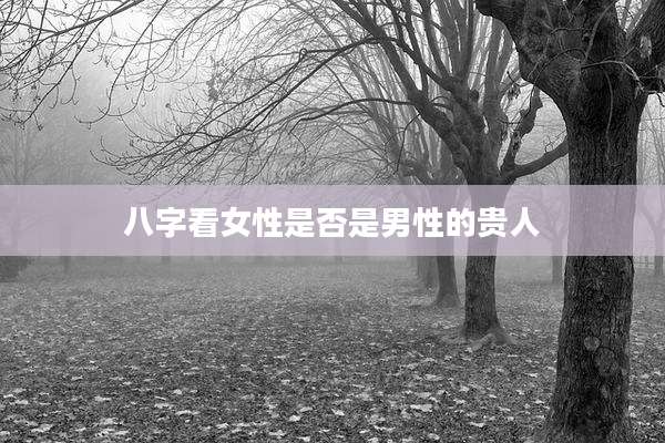 八字看女性是否是男性的贵人
