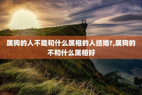 属狗的人不能和什么属相的人结婚?,属狗的不和什么属相好