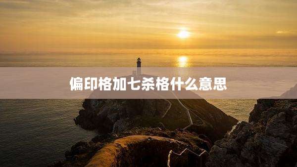 偏印格加七杀格什么意思