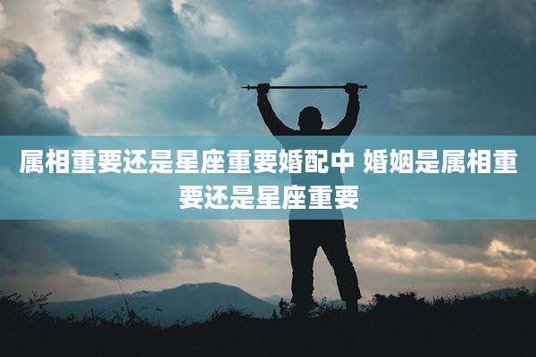 属相重要还是星座重要婚配中 婚姻是属相重要还是星座重要