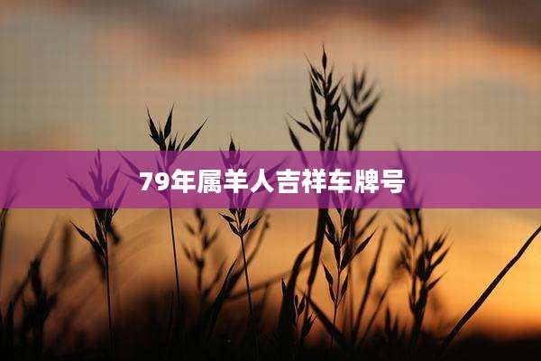 79年属羊人吉祥车牌号