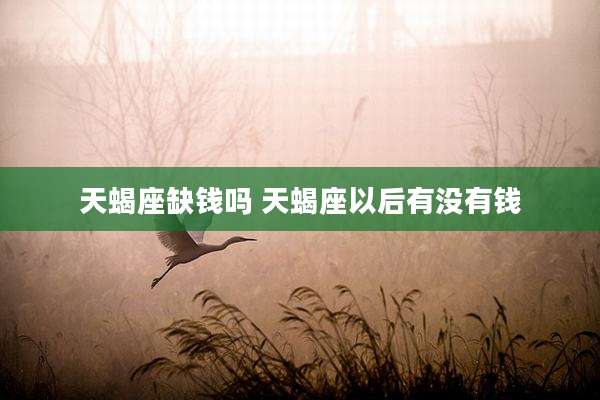 天蝎座缺钱吗 天蝎座以后有没有钱