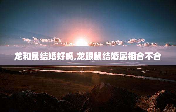 龙和鼠结婚好吗,龙跟鼠结婚属相合不合