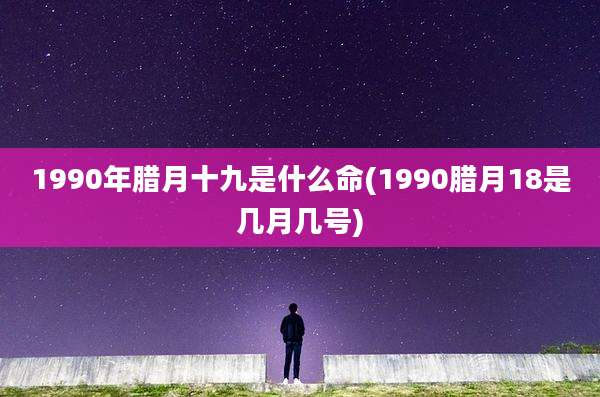 1990年腊月十九是什么命(1990腊月18是几月几号)