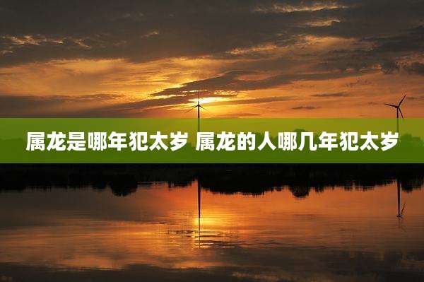 属龙是哪年犯太岁 属龙的人哪几年犯太岁