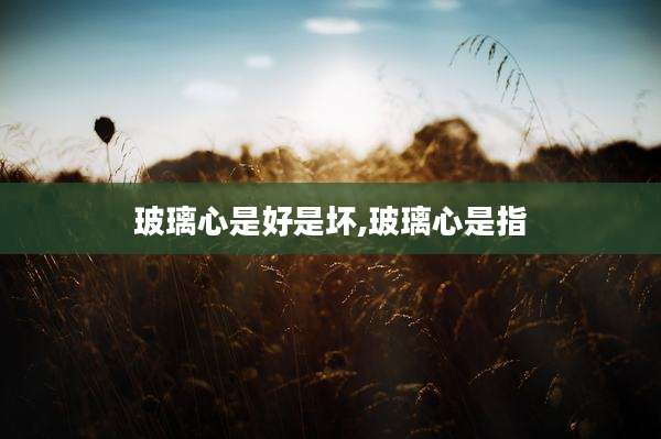 玻璃心是好是坏,玻璃心是指