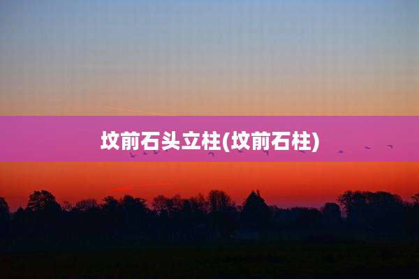 坟前石头立柱(坟前石柱)