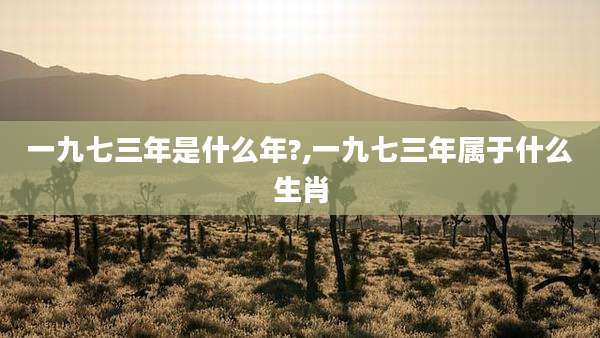 一九七三年是什么年?,一九七三年属于什么生肖