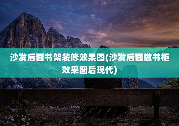 沙发后面书架装修效果图(沙发后面做书柜效果图后现代)