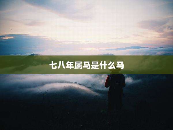 七八年属马是什么马