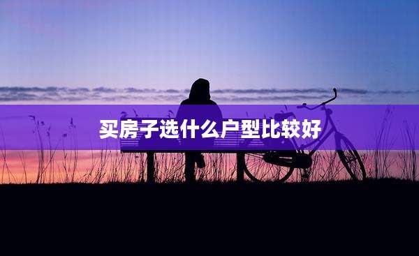 买房子选什么户型比较好
