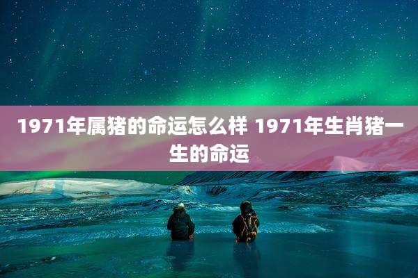 1971年属猪的命运怎么样 1971年生肖猪一生的命运
