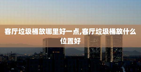 客厅垃圾桶放哪里好一点,客厅垃圾桶放什么位置好