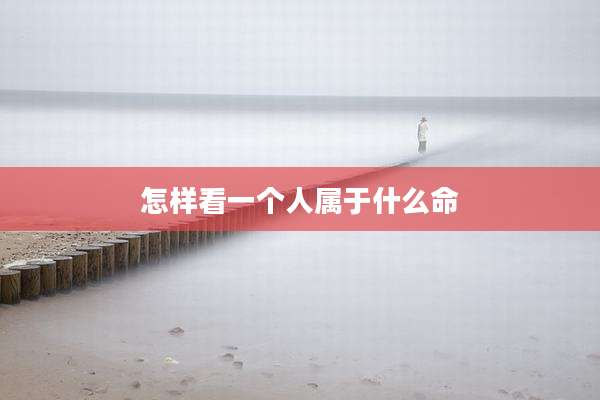 怎样看一个人属于什么命
