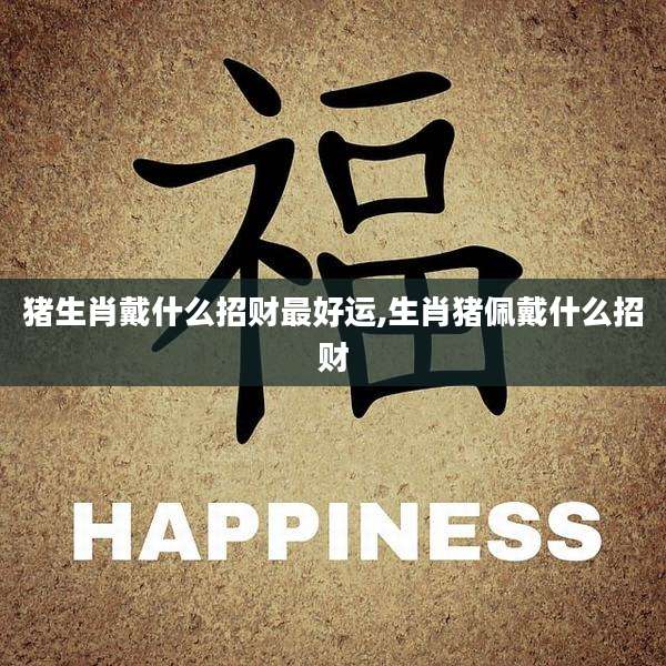 猪生肖戴什么招财最好运,生肖猪佩戴什么招财
