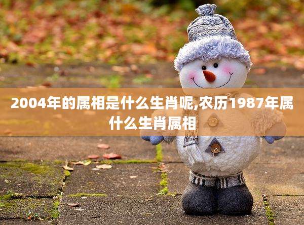 2004年的属相是什么生肖呢,农历1987年属什么生肖属相