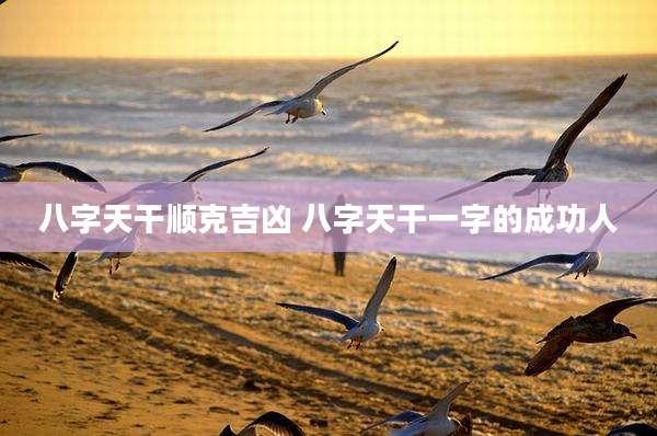 八字天干顺克吉凶 八字天干一字的成功人