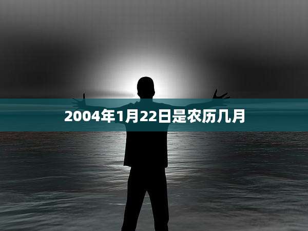 2004年1月22日是农历几月