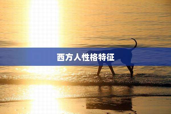 西方人性格特征