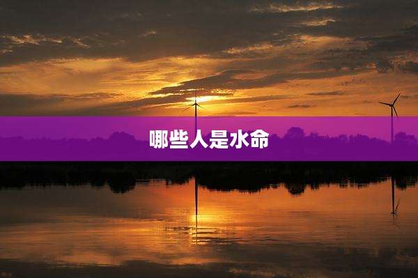 哪些人是水命