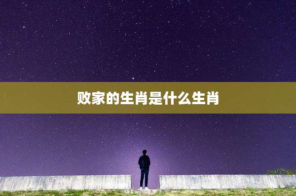 败家的生肖是什么生肖