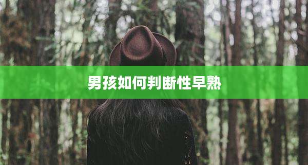男孩如何判断性早熟