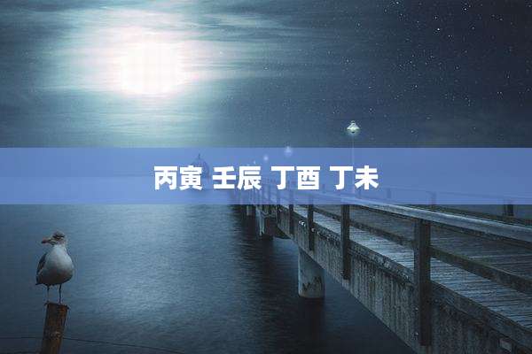 丙寅 壬辰 丁酉 丁未