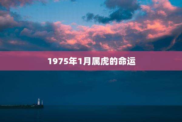 1975年1月属虎的命运