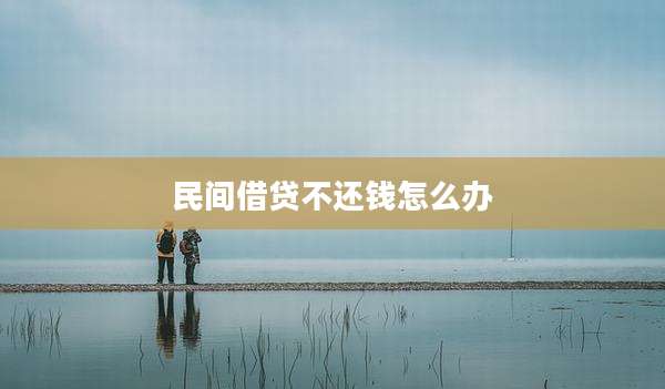 民间借贷不还钱怎么办