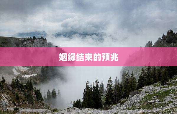 姻缘结束的预兆