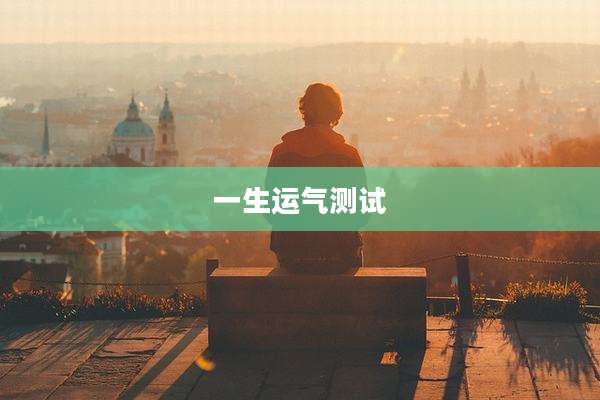 一生运气测试
