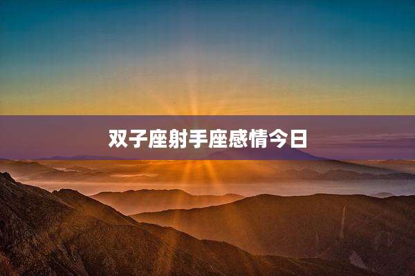 双子座射手座感情今日