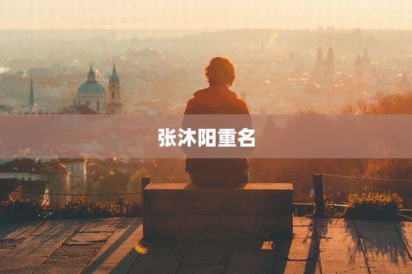 张沐阳重名