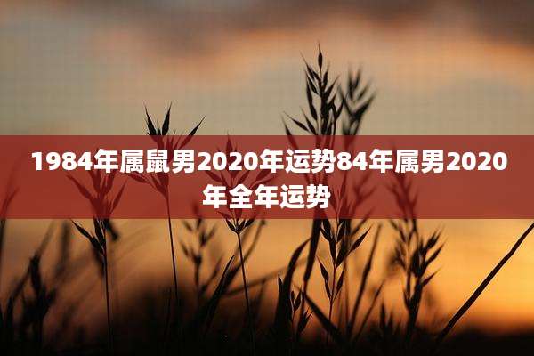 1984年属鼠男2020年运势84年属男2020年全年运势